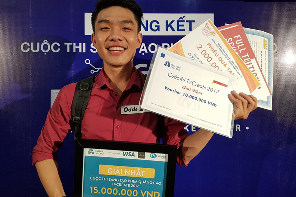 NGUYEN MANH HUY, student from the Faculty of Information Technology First Prize of TVCreate 2017