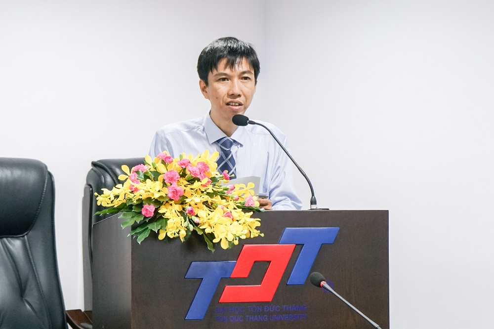 Dr. Vo Hoang Duy, Vice president of TDTU delivering the welcome speech