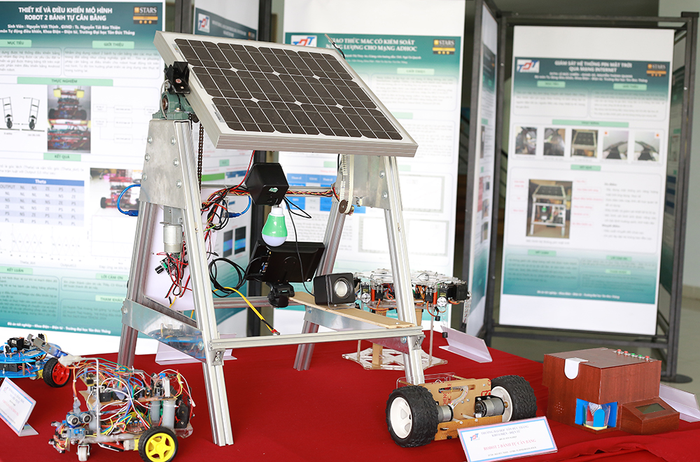 Future Electrical and Electronics Engineering graduates of Ton Duc Thang University demonstrate their skill at Graduation Project Exhibition Week