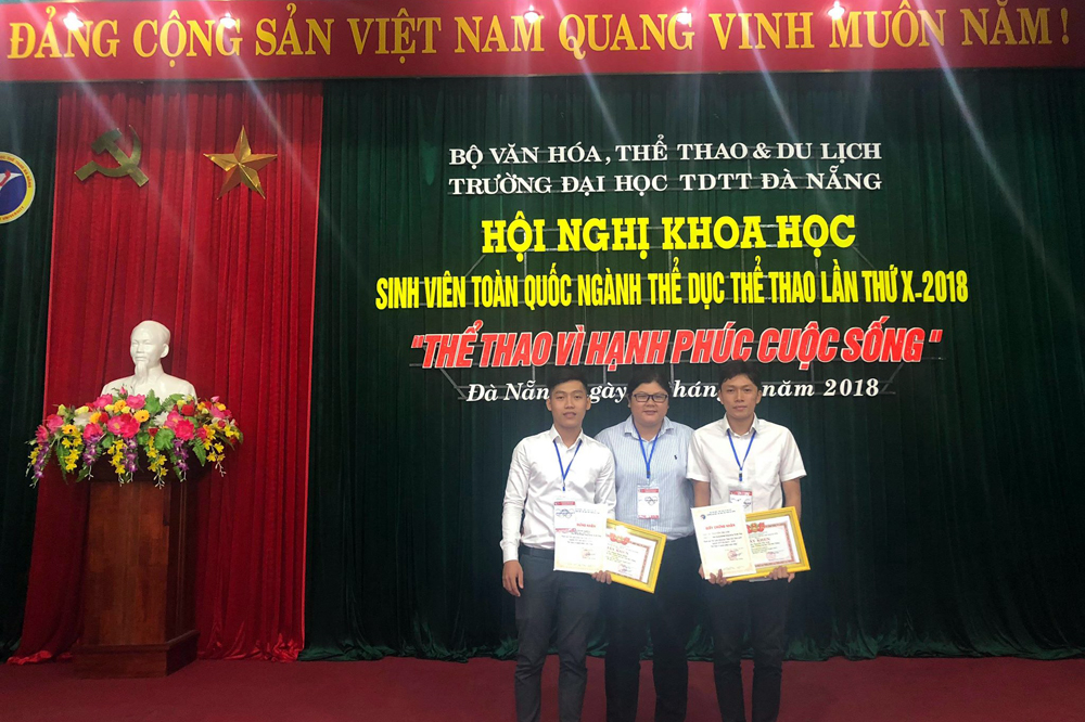 Sinh viên Đại học Tôn Đức Thắng tại Hội nghị khoa học sinh viên Ngành thể dục thể thao toàn quốc Lần X (2018)