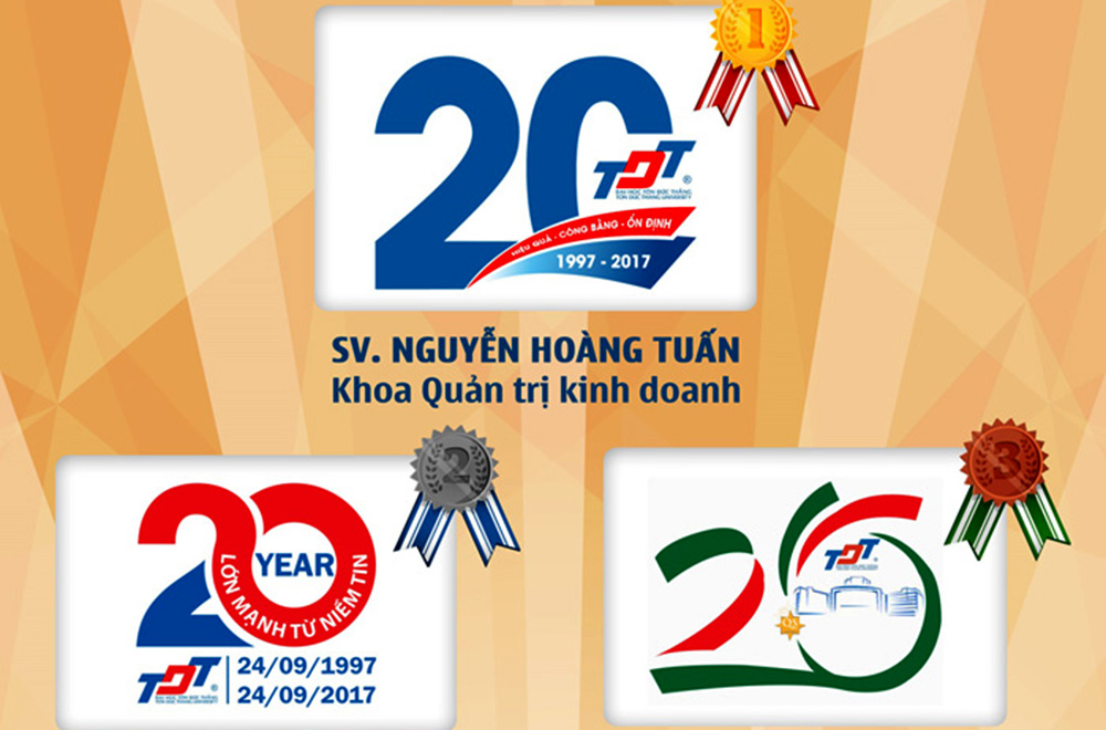 Kết quả cuộc thi thiết kế logo kỷ niệm 20 năm thành lập Đại học Tôn Đức Thắng (24/09/1997 - 24/09/2017)